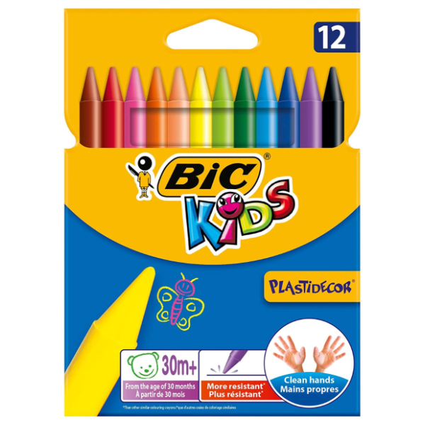 Voštane boje BIC plastidecor 12kom