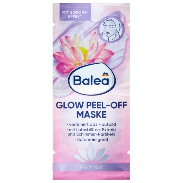BALEA Glow peel off maska za lice 2x8ml