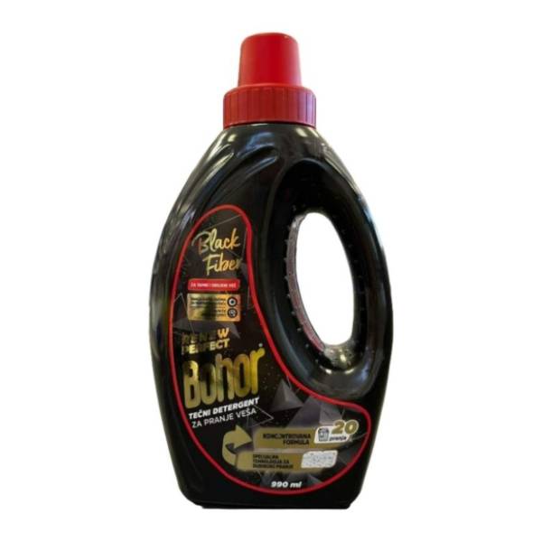 BOHOR Black & fiber tečni deterdžent za veš 20 pranja (990ml)