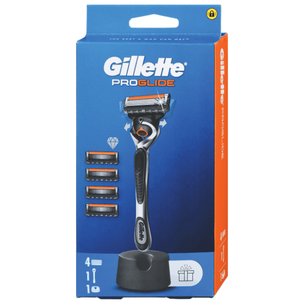 Brijač GILLETTE Proglide 1kom + 4 dopune + postolje