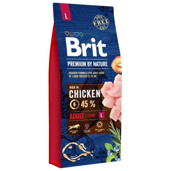 BRIT Premium by nature adult large hrana za pse piletina 15kg