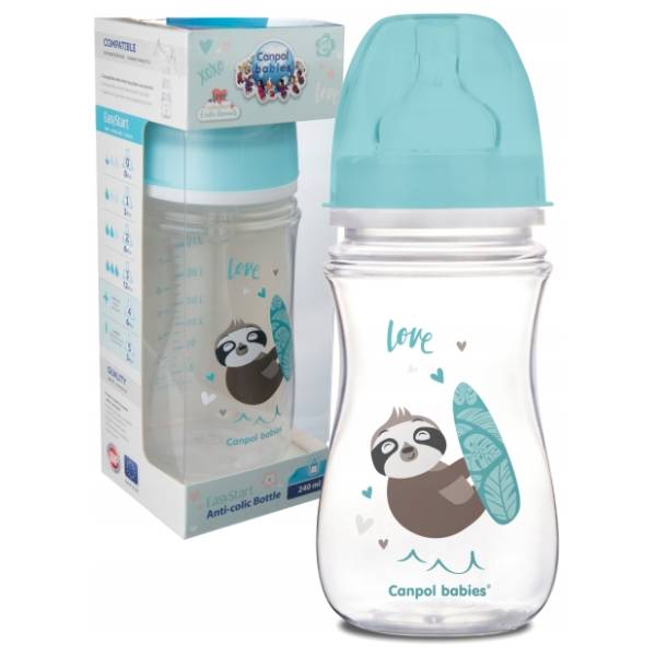 CANPOL BABIES Easy Start Toys Anti-colic flašica 240ml plava