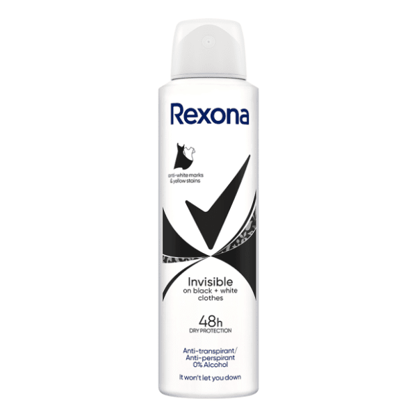 Dezodorans REXONA Invisible black&white 150ml