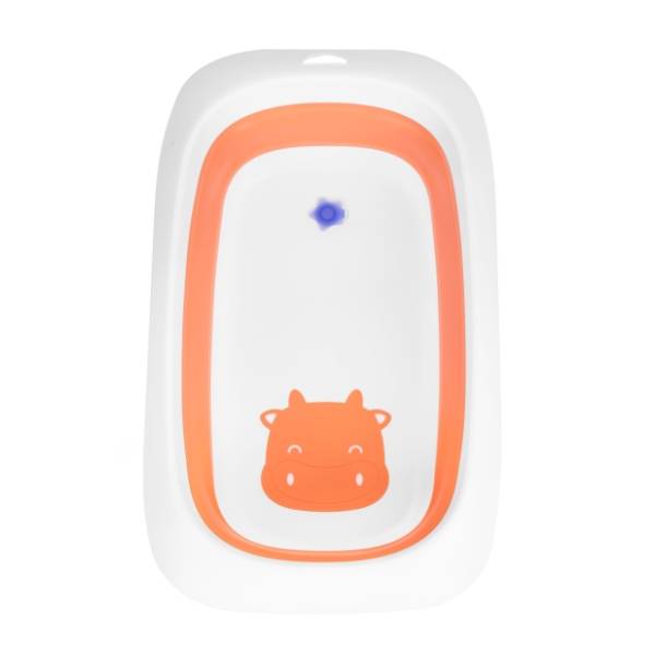 ECO TOYS sklopiva kadica za bebe Cow narandžasta