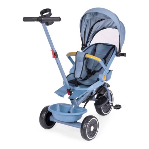 ECO TOYS tricikl 2u1 sa rotirajućim sedištem plavi