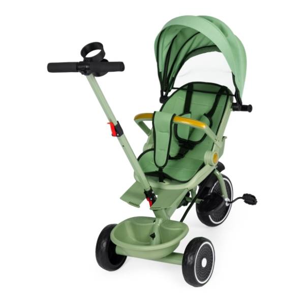 ECO TOYS tricikl 2u1 sa rotirajućim sedištem zeleni