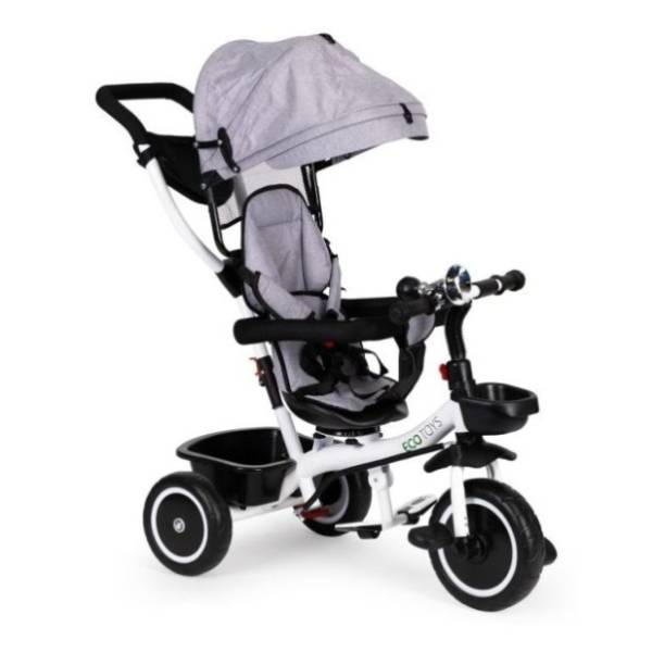 ECO TOYS tricikl sa rotirajućim sedištem sivi