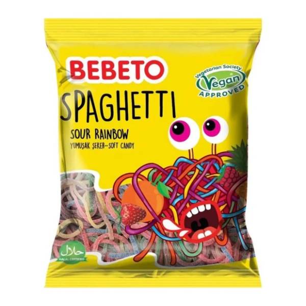 Gumene bombone BEBETO spaghetti rainbow 80g
