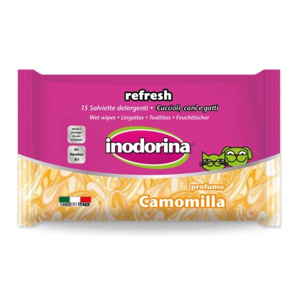 INODORINA Chamomile vlažne maramice za pse 15kom