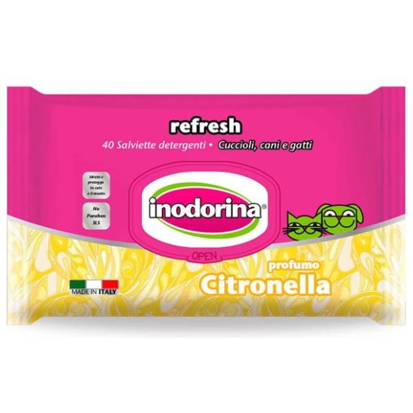 INODORINA Refresh citronella vlažne maramice 40kom