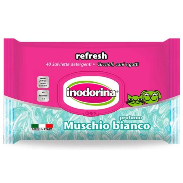 INODORINA Refresh muschio bianco vlažne maramice 40kom