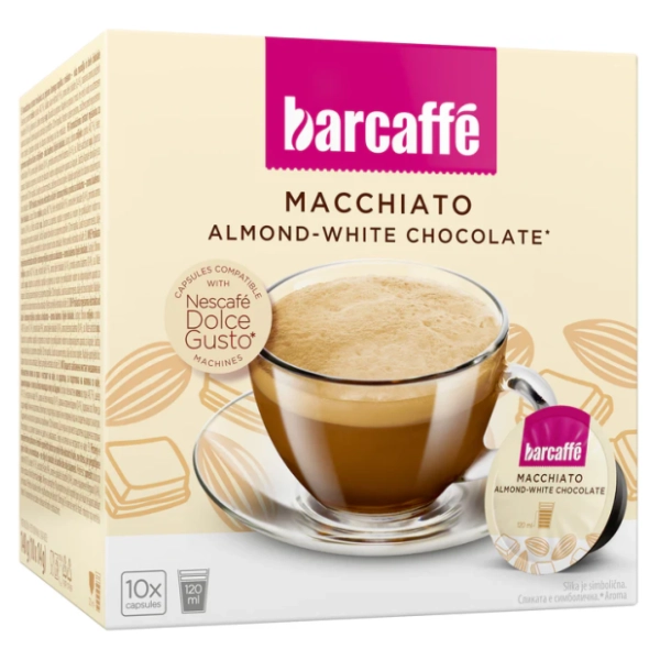 Kapsule BARCAFFE Macchiato almond white chocolate 140g