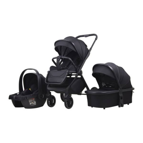 LA MAMA kolica za bebe 3 u 1 Alvi crna