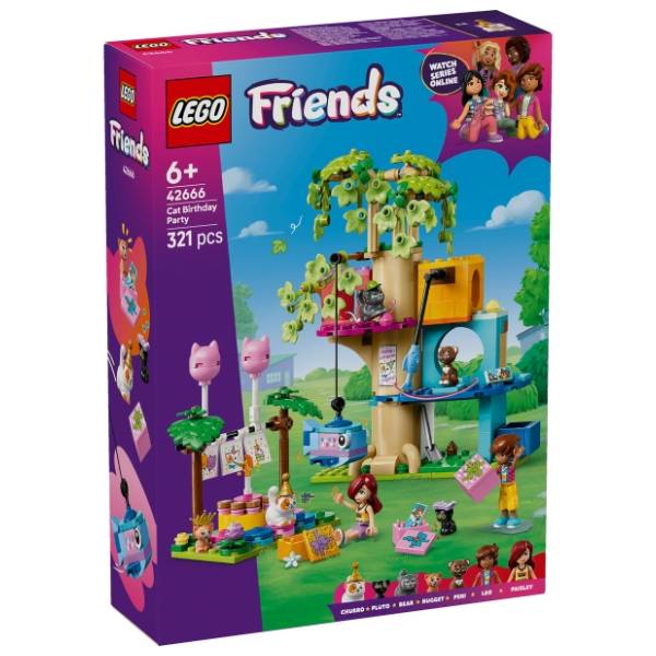 LEGO Friends Macina rođendanska zabava i kuća na drvetu 42666