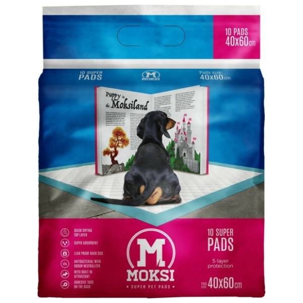 MOKSI Super podloga za pse 40x60cm 10kom