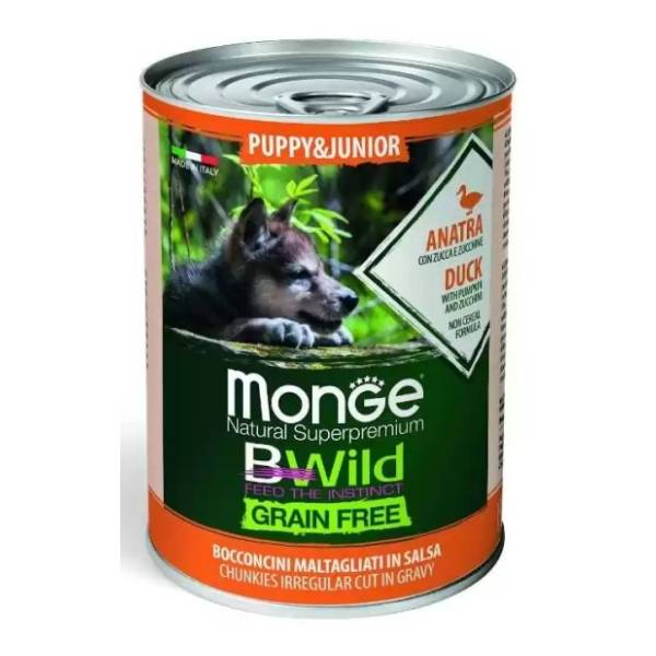MONGE Bwild puppy junior hrana za pse pačetina 400g