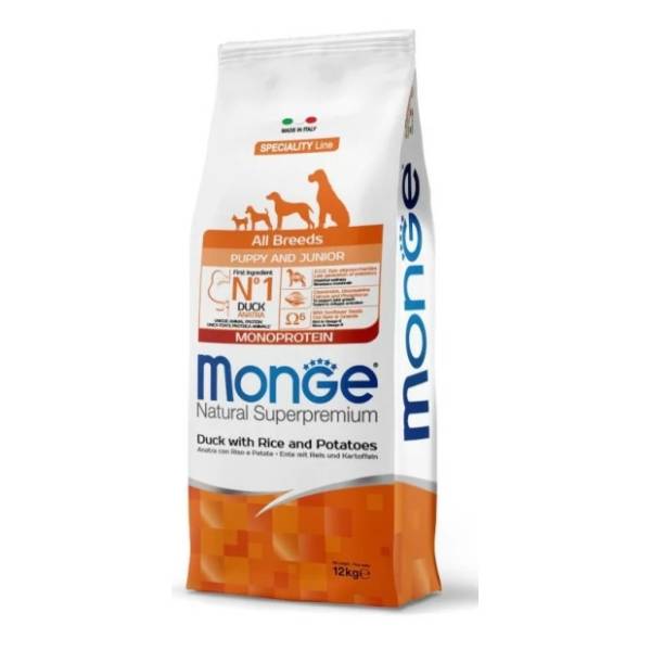 MONGE Monoprotein puppy hrana za štenad pačetina 12kg