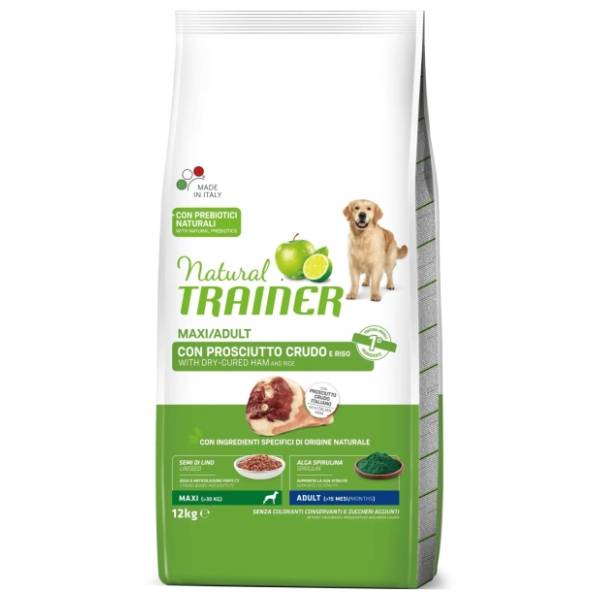 NATURAL TRAINER Maxi adult hrana za pse šunka i pirinač 12kg