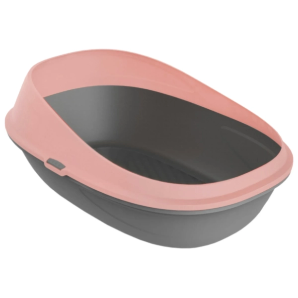 PETMAX otvoreni toalet za mačke 59x39x23cm roze