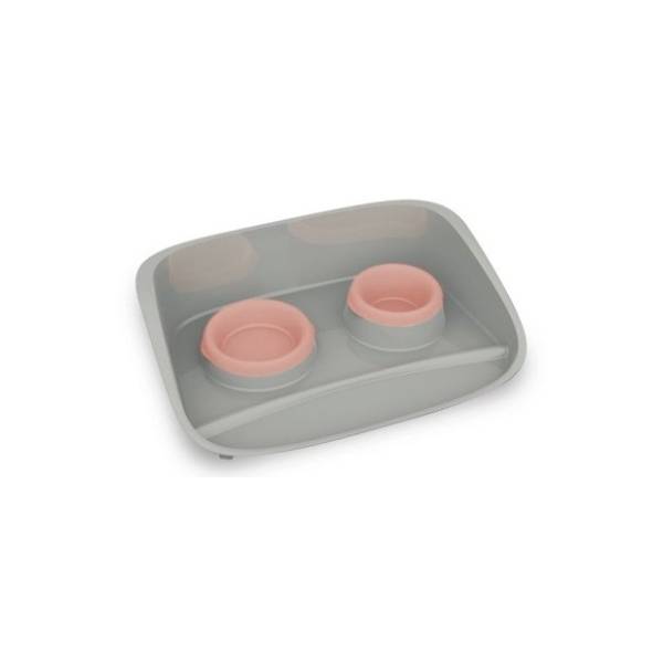PETMAX Stella set dve činije 0,25+0,3l roze