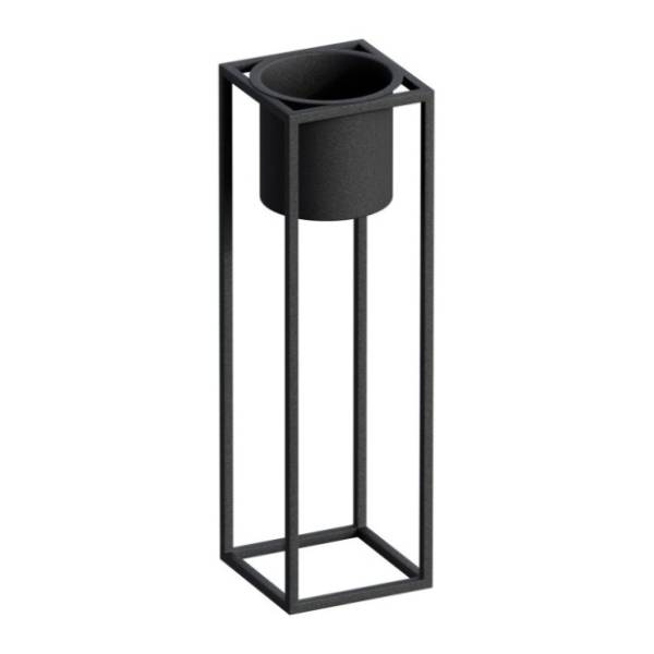 Saksija WALLXPERT Decorative pot 15x50cm crna