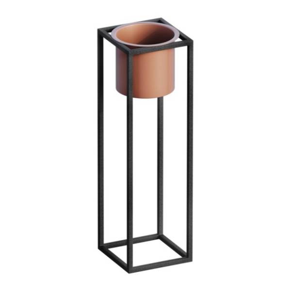 Saksija WALLXPERT Decorative pot 15x50cm crno-terakota