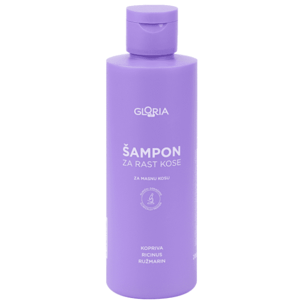 Šampon GLORIA za rast i masnu kosu 200ml