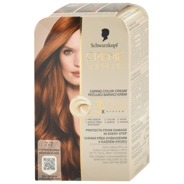 SCHWARZKOPF Creme Supreme farba za kosu 7-7 copper blonde