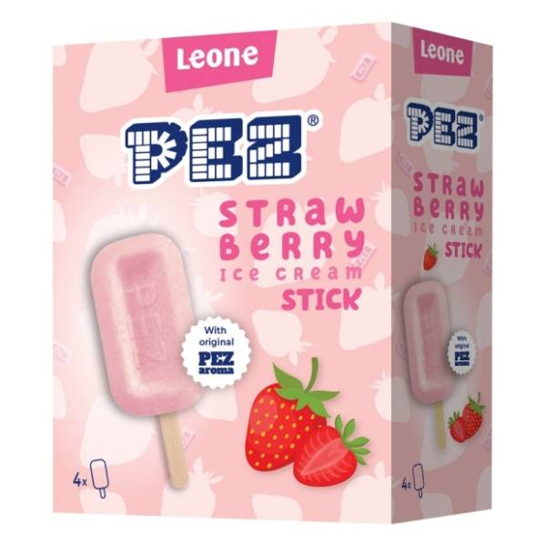 Sladoled PEZ strawberry stick 4x80ml