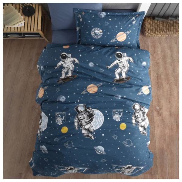 STEFAN posteljina za decu Astronaut 140 x 200 cm plava