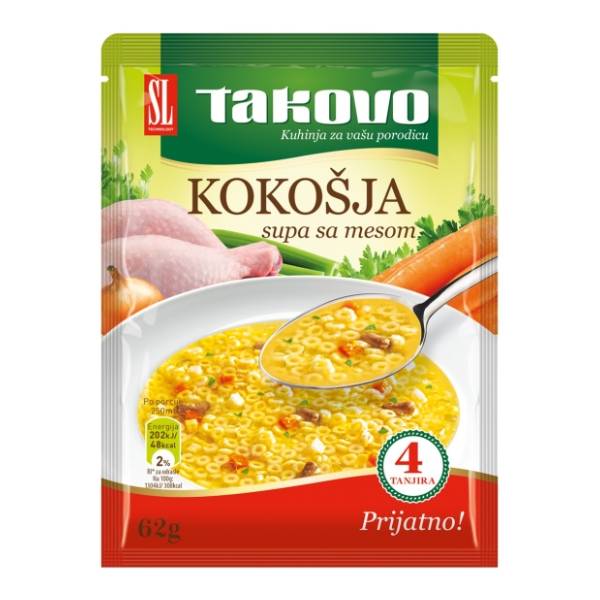 Supa TAKOVO kokošija sa mesom 62g