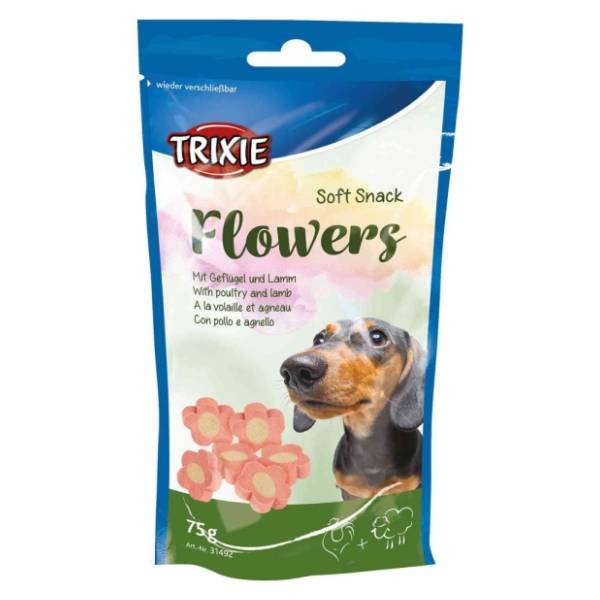 TRIXIE Flowers poslastica za pse jagnjetina i piletina 75g