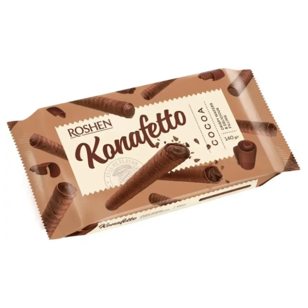 Vafl roleri ROSHEN kakao krem 140g
