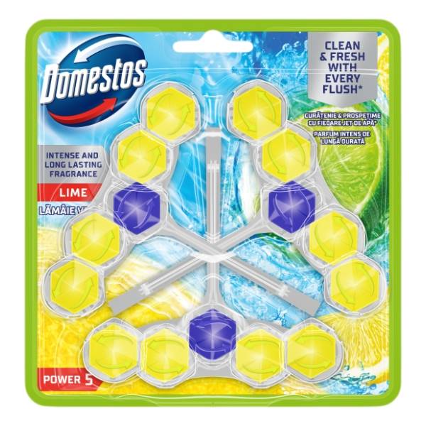 WC osveživač DOMESTOS power 5 lime 3x55g