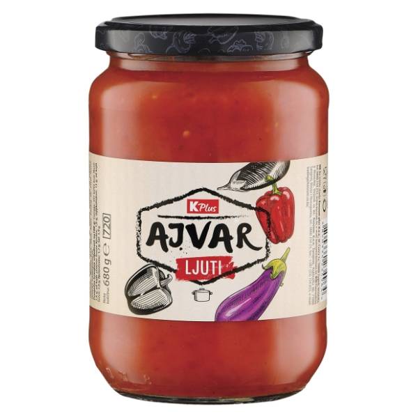 Ajvar K PLUS ljuti 680g
