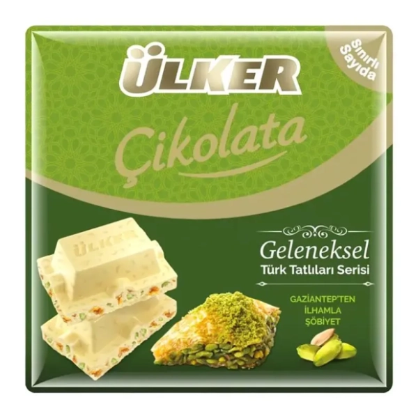Bela čokolada ULKER Dubai pistaći i baklava 60g