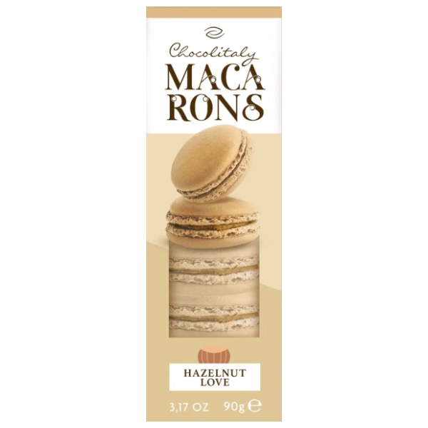 Biskvit CHOCOLITALY Macarons lešnik love 90g
