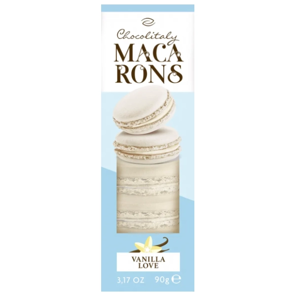 Biskvit CHOCOLITALY Macarons vanilla love 90g