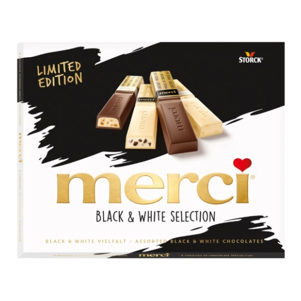 Bombonjere MERCI black i white 240g