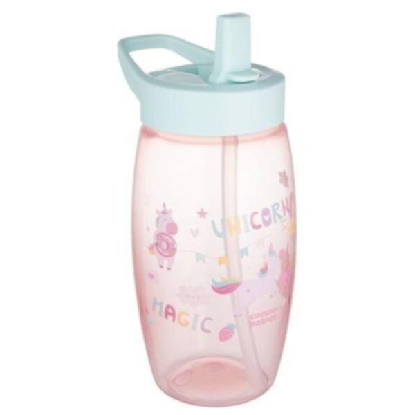 CANPOL BABIES šolja sa savitljivim kljunom Unicorns 400ml roze
