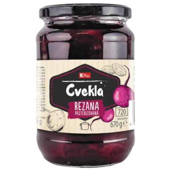 Cvekla K PLUS rezana 670g