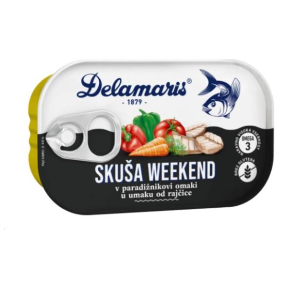 DELAMARIS Vikend skuša sa povrćem 125g