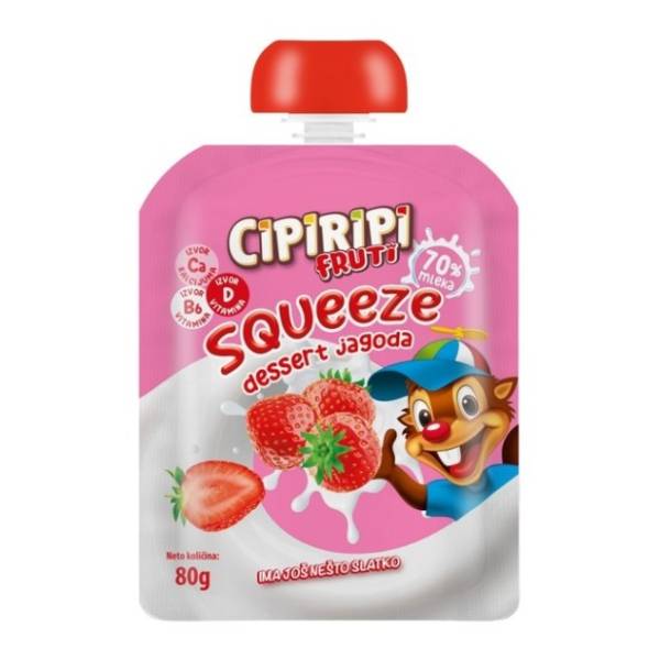 Desert CIPIRIPI Jagoda Squeeze 80g