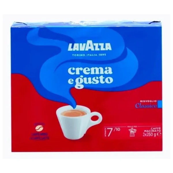 Espresso kafa LAVAZZA Crema E Gusto mlevena 2x250g