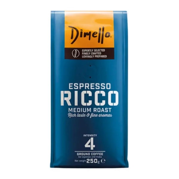 Espresso kafa DIMELLO Ricco mlevena 250g