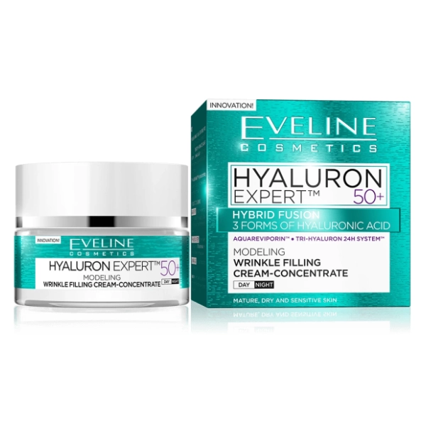 EVELINE Hyaluron krema za zatezanje kože 50+ za dan i noć 50ml