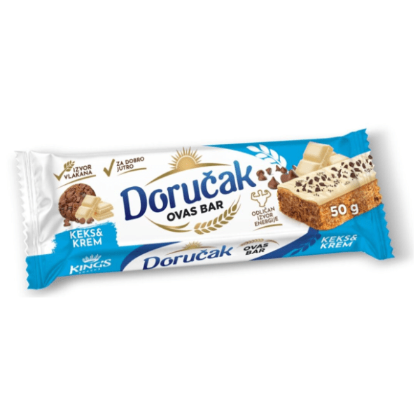 KINGS snacks bar doručak ovas keks krem 50g