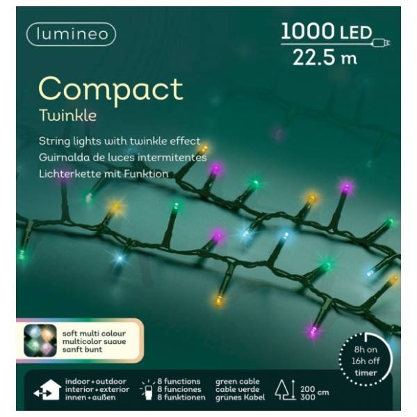 Lampice za jelku sa 1000 multi LED dioda 22,5m Lumineo