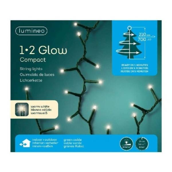 Lampice za jelku sa 700 toplo belih LED dioda Lumineo 2,1m