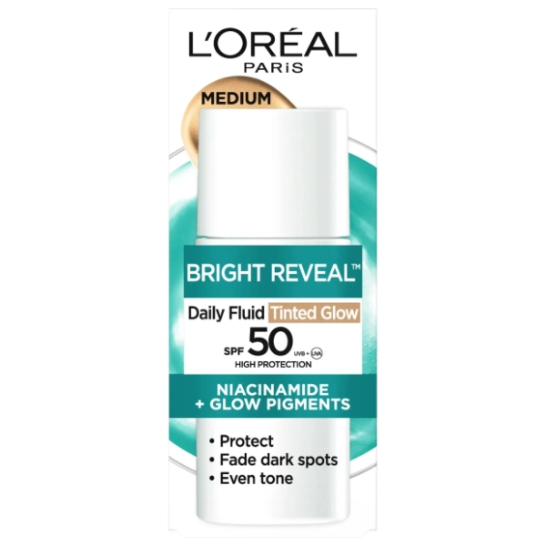 L'OREAL Bright reveal tonirani UV fluid medium SPF50+ 50ml